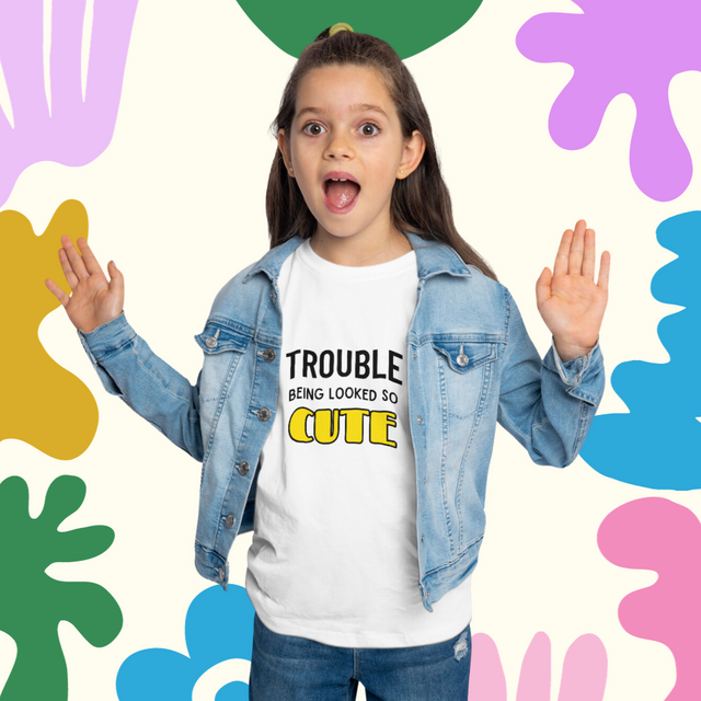 Trouble Being Looked So Cute - Funny Toddler T-shirt