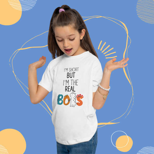 I'm Short But I'm The Real BOSS - Funny Toddler T-shirt