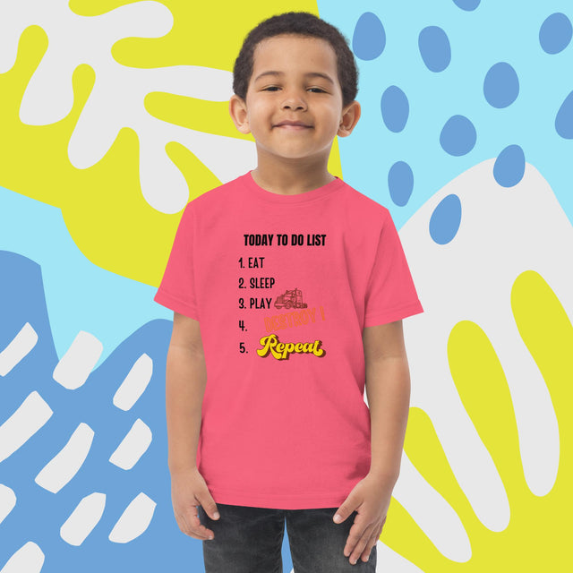 Today To Do List - Funny Toddler T-shirt